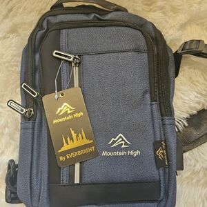 NWT Blue Crossbody with Durable Fabric and Multiple Compartments